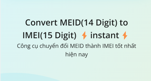 MEID TO IMEI